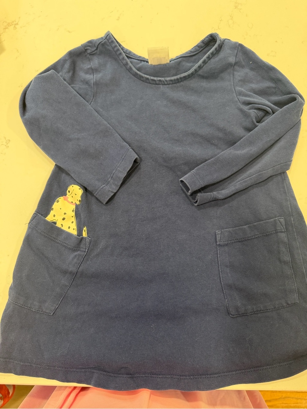 Hanna Andersson Navy Toddler Dress with Puppy